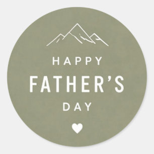 Father's Day Klassieke Ronde Sticker