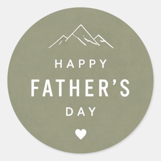 Father's Day Klassieke Ronde Sticker (Voorkant)