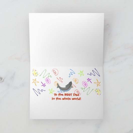 Fathers Day Lazy Boat Day Vist Kaart (Binnen)