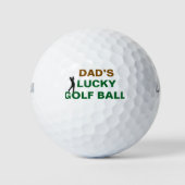 Fathers Day Lucky Golf Dad Name Design Golfballen (Voorkant)