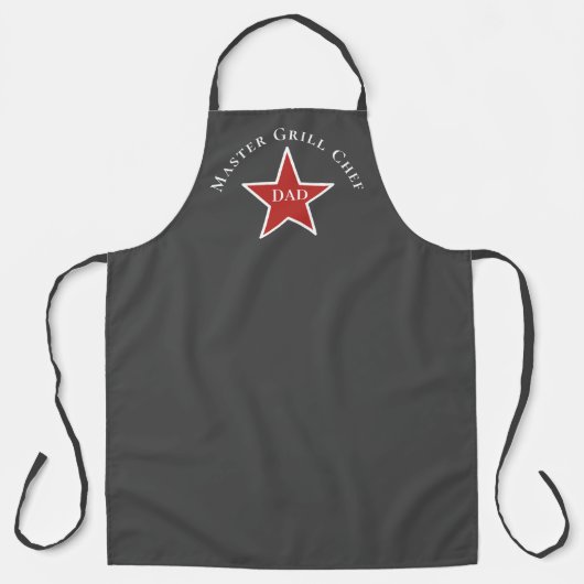 Fathers Day, Master Grill Chef Red Star Schort (Voorkant)
