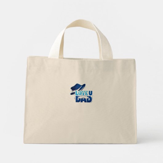 father's day mini tote bag (Achterkant)