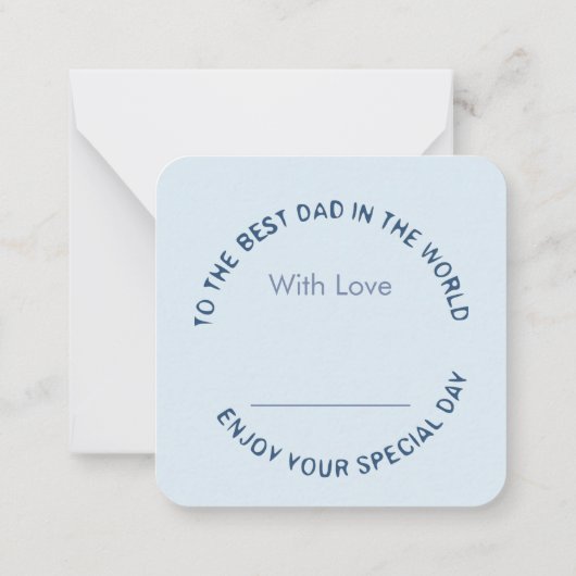 Fathers day Note Kaart Notitiekaartje (Achterkant)