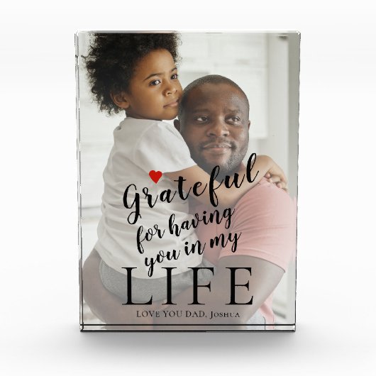 Fathers Day op maat gemaakte foto- en tekstquote Fotoblokken (Voorkant)