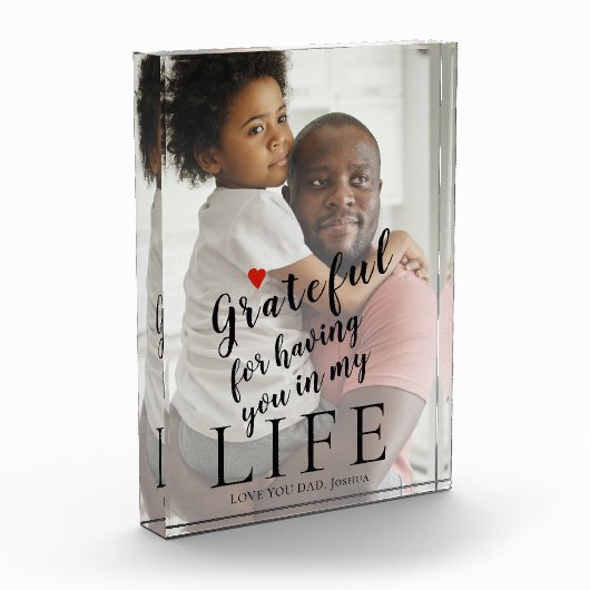 Fathers Day op maat gemaakte foto- en tekstquote Fotoblokken (Links)