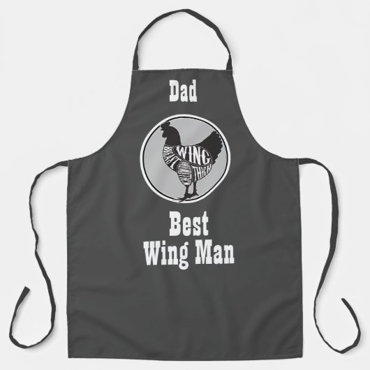 Fathers Day, pap Best Wing Man Chicken Schort (Voorkant)