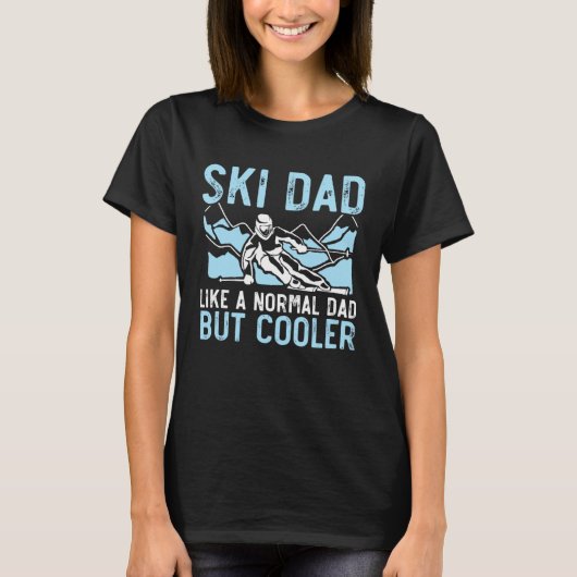 Fathers Day Papa Best Dad Ever Fatherhood Ski Dadd T-shirt (Voorkant)