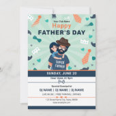 Father's Day Party Flyer Template Kaart (Voorkant)