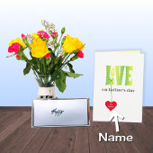Fathers Day Personalized name LOVE card Kaart