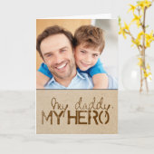 Fathers Day Photo Wenskaart Kaart (Gele Bloem)