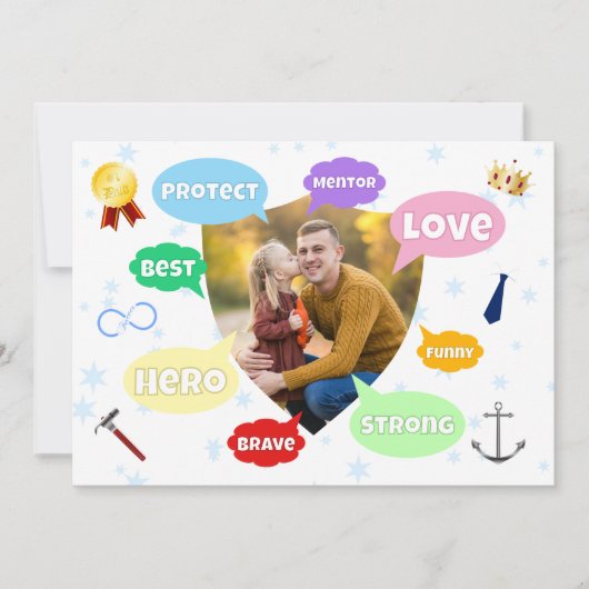 Fathers Day Photo Word Clouds Best Dad Father (Voorkant)