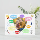 Fathers Day Photo Word Clouds Best Dad Father (Staand voorkant)