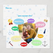 Fathers Day Photo Word Clouds Best Dad Father (Voorkant / Achterkant)