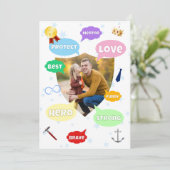 Fathers Day Photo Word Clouds Best Dad Father (Staand voorkant)