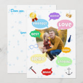 Fathers Day Photo Word Clouds Best Dad Father (Voorkant / Achterkant)