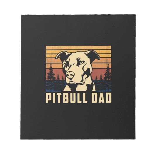 Father's Day Pitbull Dad Notitieblok (Voorkant)