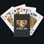 Father's Day Pitbull Dad Pokerkaarten<br><div class="desc">Father's Day Pitbull Dad</div>
