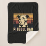 Father's Day Pitbull Dad Sherpa Deken<br><div class="desc">Father's Day Pitbull Dad</div>