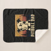 Father's Day Pitbull Dad Sherpa Deken (Voorkant (horizontaal))