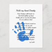 Fathers Day Poem - Hou mijn handdruk vast, pap Gif Briefkaart (Voorkant)