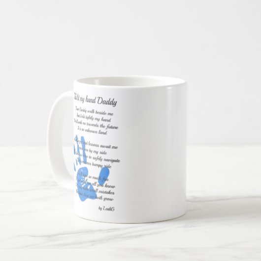 Fathers Day Poem - Hou mijn handdruk vast, pap Gif Koffiemok (Voorkant links)