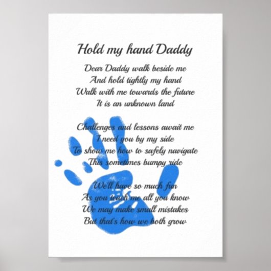 Fathers Day Poem - Hou mijn handdruk vast, pap Gif Poster (Voorkant)