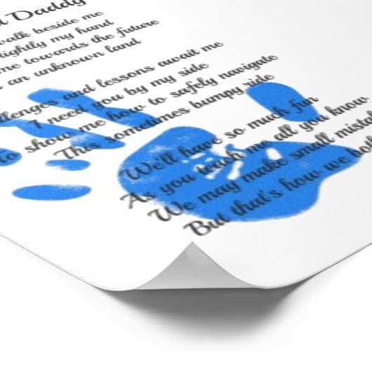 Fathers Day Poem - Hou mijn handdruk vast, pap Gif Poster (Hoek)