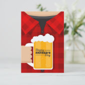 Fathers Day Red, gecontroleerd Shirt met bijenkaar (Staand voorkant)