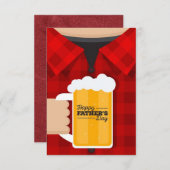 Fathers Day Red, gecontroleerd Shirt met bijenkaar (Voorkant / Achterkant)