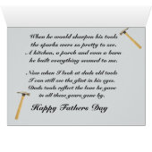 FATHERS DAY REMEMBERING DADS TOOLS-kaart (Binenzijde Horizontaal (Onderkant))