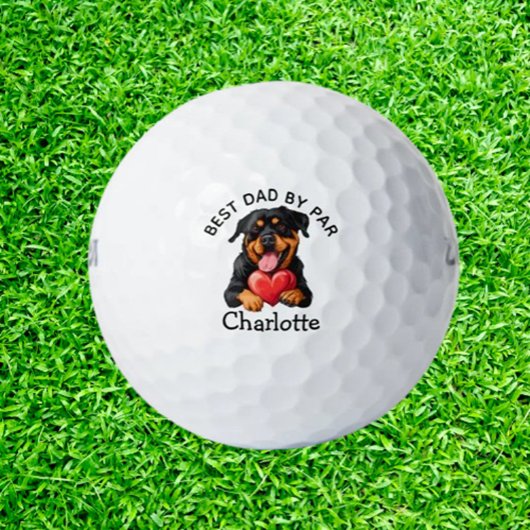 Fathers Day  Rottweiler Puppy  Golfballen