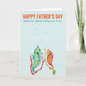 Fathers Day Seahorse Kaart (Voorkant)