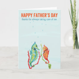 Fathers Day Seahorse Kaart