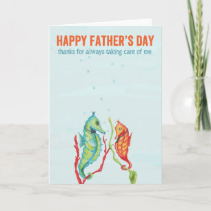 Fathers Day Seahorse Kaart
