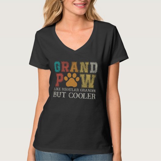 Fathers Day Shirt Grandpaw Like Regular Grandpa Bu (Voorkant)