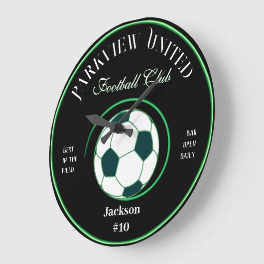 Father's Day Soccer FC Bar Wall Clock Grote Klok (Hoek)