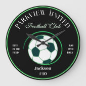 Father's Day Soccer FC Bar Wall Clock Grote Klok (Voorkant)
