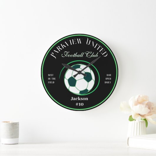 Father's Day Soccer FC Bar Wall Clock Grote Klok (Huis)