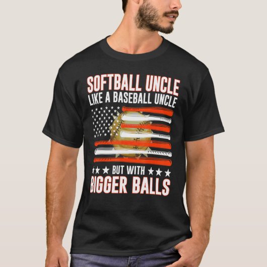 Father's Day  Softball Uncle Like A Baseball Uncle T-shirt (Voorkant)