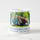 Fathers Day Stepdad 3 Foto Blue Grote Koffiekop (Voorkant)