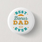 Fathers Day Stepdad Keepslag Novelty Ronde Button 3,2 Cm (Voorkant)