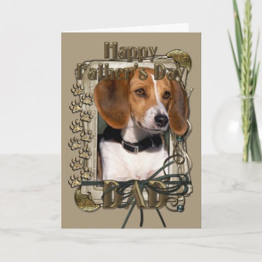 Fathers Day - Stone Paws - Beagle Kaart (Voorkant)