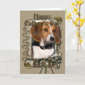 Fathers Day - Stone Paws - Beagle Kaart (Gele Bloem)