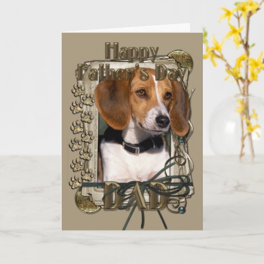 Fathers Day - Stone Paws - Beagle Kaart (Gele Bloem)