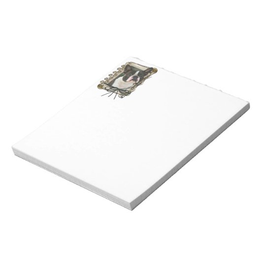 Fathers Day - Stone Paws - Boston Terrier Notitieblok (Linkerzijde)