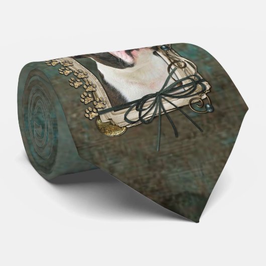 Fathers Day - Stone Paws - Boston Terrier Stropdas (Opgerold)