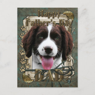 Fathers Day - Stone Paws - English Springer Spanie Briefkaart