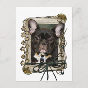 Fathers Day - Stone Paws - French Bulldog - Blauwg Briefkaart