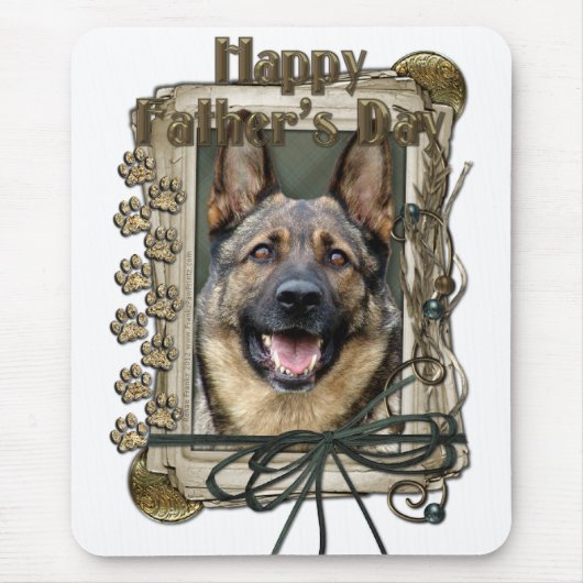 Fathers Day - Stone Paws - German Shepherd Muismat (Voorkant)