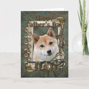 Fathers Day - Stone Paws - Shiba Inu Kaart